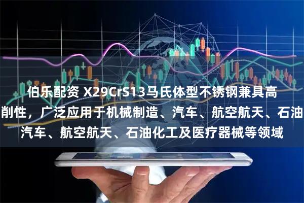伯乐配资 X29CrS13马氏体型不锈钢兼具高硬度、耐腐蚀性及易切削性，广泛应用于机械制造、汽车、航空航天、石油化工及医疗器械等领域
