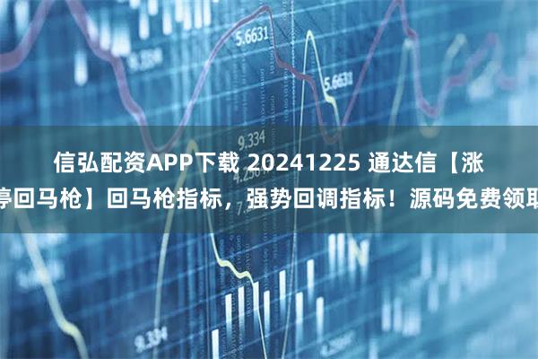 信弘配资APP下载 20241225 通达信【涨停回马枪】回马枪指标,强势回调指标!源码免费领取